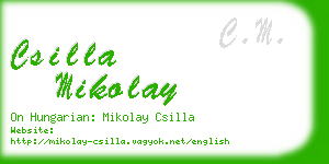 csilla mikolay business card